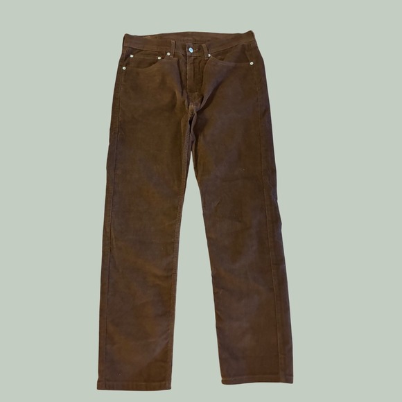 Levi's Other - Levis 505 Regular Fit Corduroy Pants Brown Straight Leg 34x32 Mens Cords